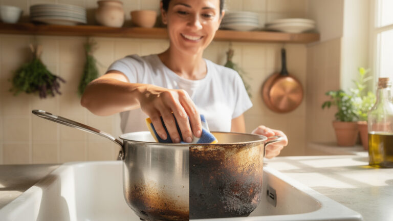 Il miglior modo per pulire le pentole incrostate senza fatica