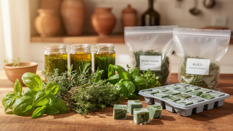 Il modo per conservare le erbe aromatiche fresche per mesi