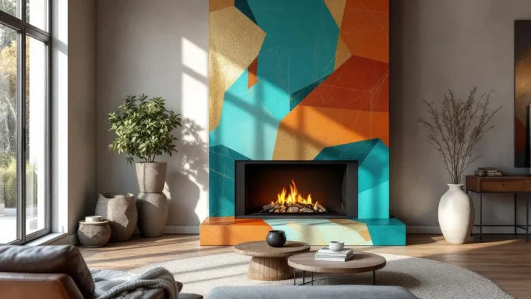 Né mattoni rossi né pietra, questi camini dipinti trasformano casa completamente